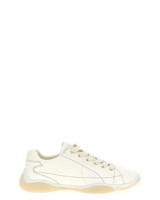 Sneaker nappa di Prada in White