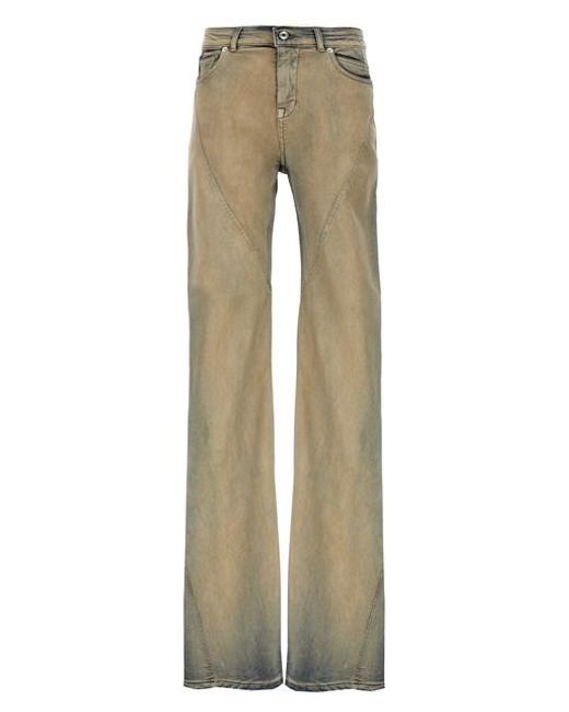 Rick Owens Natural Bias Bootcut Jeans