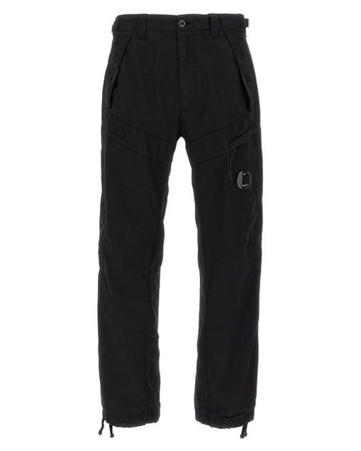 C P Company Black Cargo Pants for men