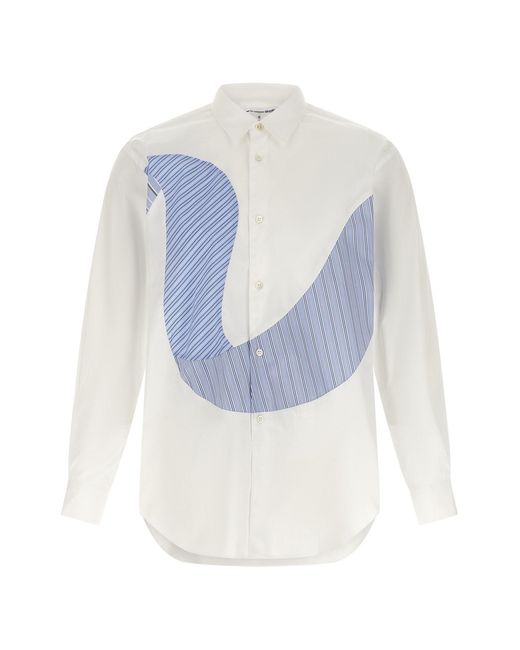 Comme des Garçons Blue Insert Shirt for men