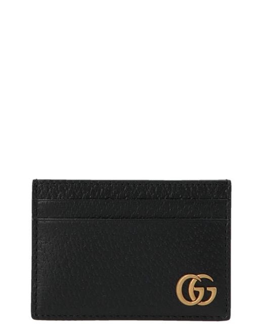 Gucci Black 'Gg Marmont†Card Holder Wallet for men