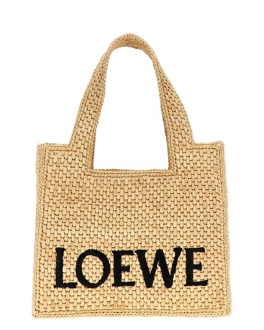 Loewe Metallic 'font Tote Mini' Shopping Bag