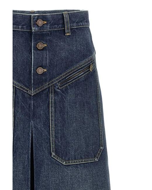 Gonna Denim di Chloé in Blue