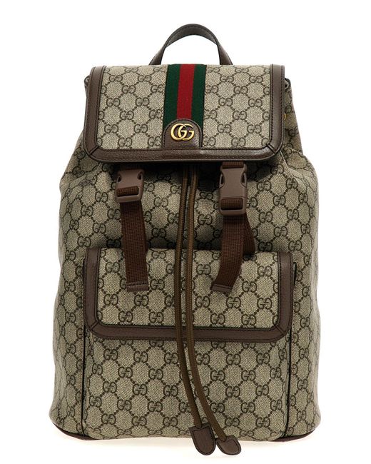 Gucci Black 'Ophidia' Small Backpack for men
