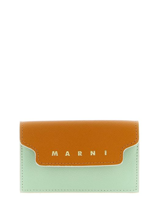 Marni Orange Logo Business Card Holder