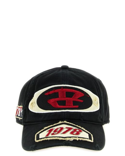 DIESEL Black 'c-braff' Cap for men