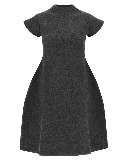 Jil Sander Black Virgin Wool Dress