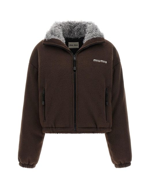 Miu Miu Black Pile Down Jacket