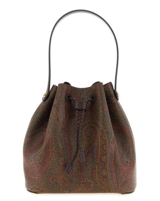 Etro Brown 'arnica' Small Bucket Bag