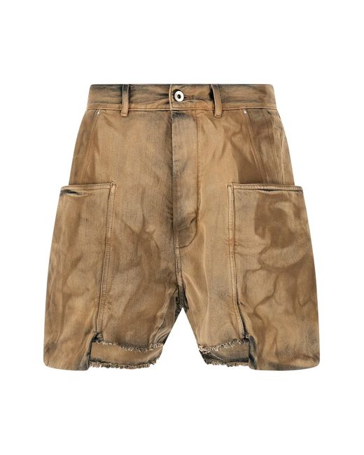 Rick Owens Natural 'stefan Cargo' Shorts for men
