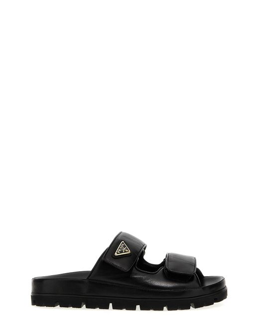 Prada Black 'slider' Sandals