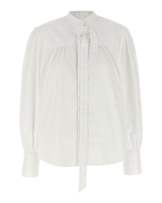 Camicia Fiocco di Prada in White