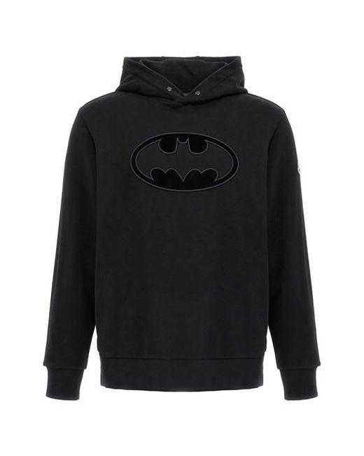 Felpa con cappuccio 'Batman' di Moncler in Black da Uomo