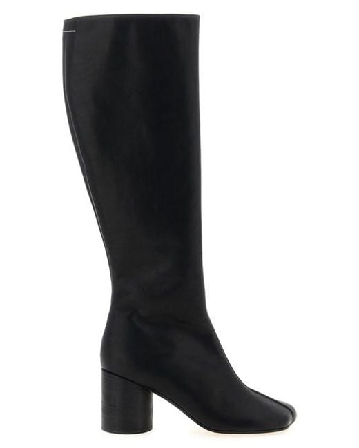 MM6 by Maison Martin Margiela Black 'anatomic Stitch' Boots