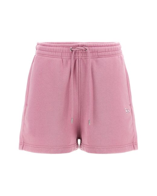 Maison Kitsuné Pink Shorts "Baby Fox"