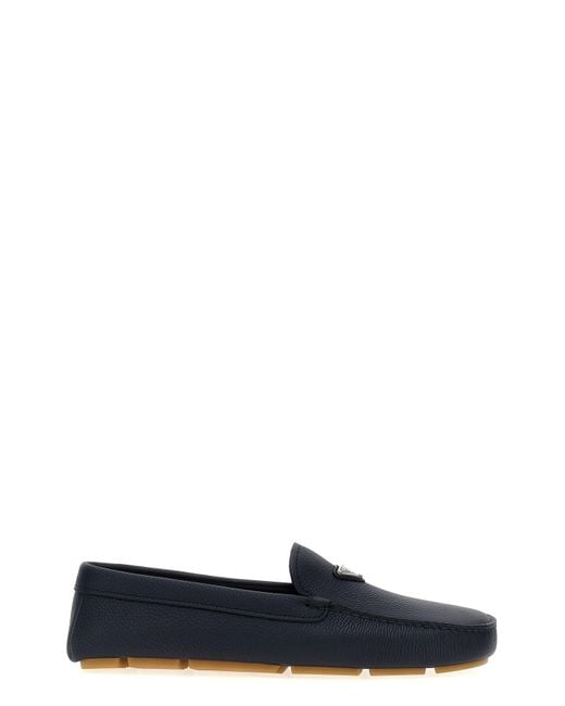 Prada Blue 'Driver' Loafers for men
