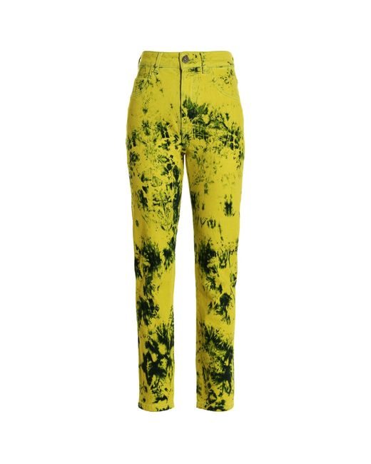 Ferrari Tie-Dye-Jeans in Gelb | Lyst DE