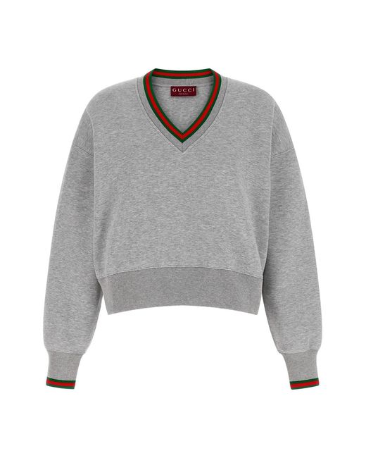 Gucci Gray 'web' Sweatshirt