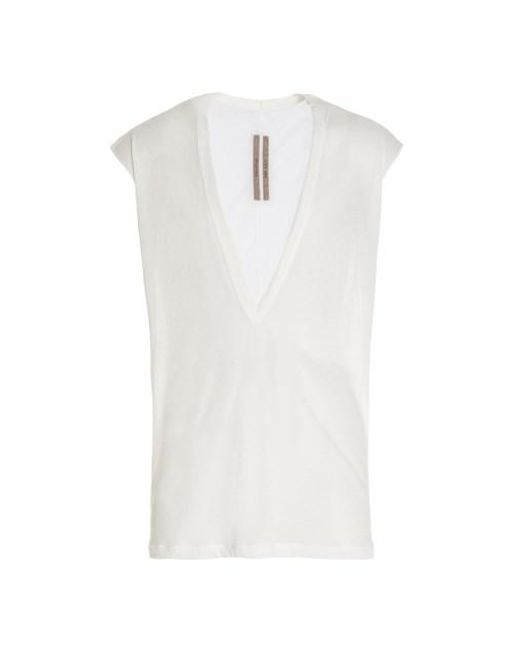 Rick Owens 'dylan' T-shirt in White for Men | Lyst