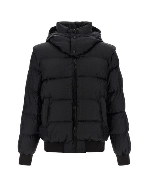Balmain Daunenjacke "Monogram Pb Labirinto" in Black für Herren