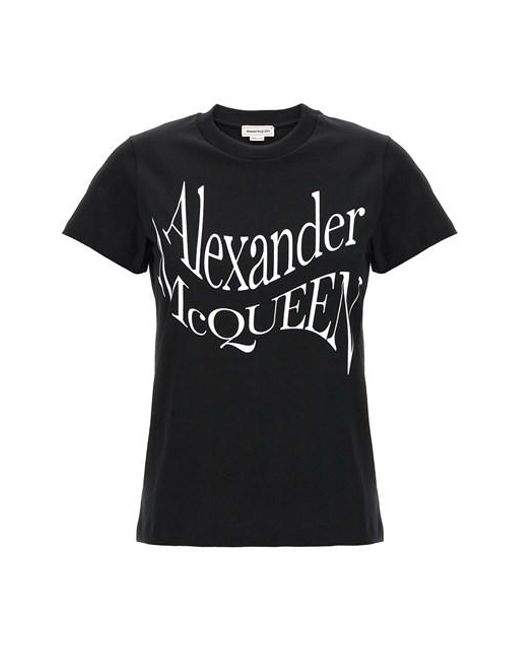 Alexander McQueen Black 'cut And Sew' T-shirt