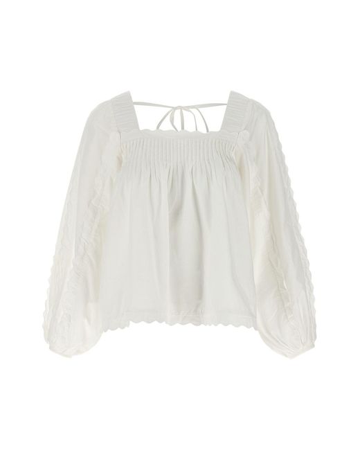Farm Rio White Cotton Blouse