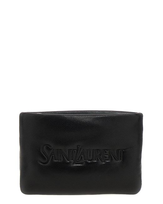 Saint Laurent Black Logo Leather Wallet for men