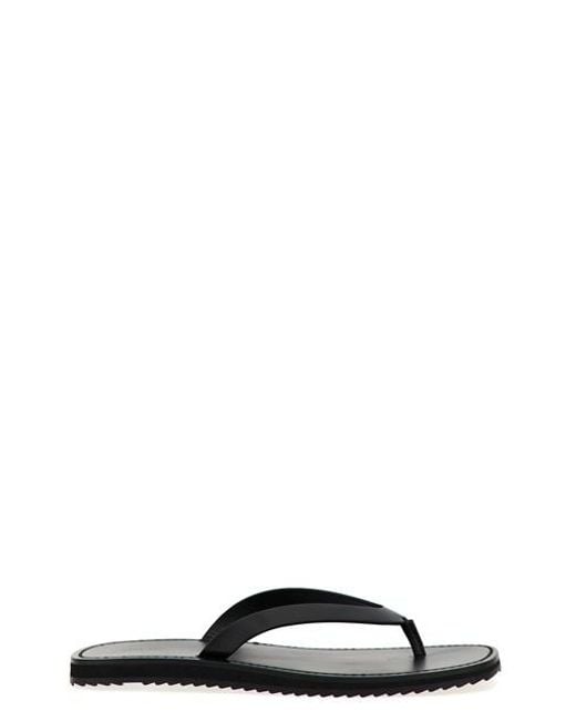 The Row Black 'city' Thong Sandals