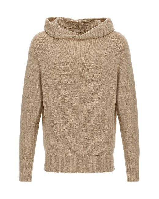 Ma'ry'ya Natural Hooded Sweater for men
