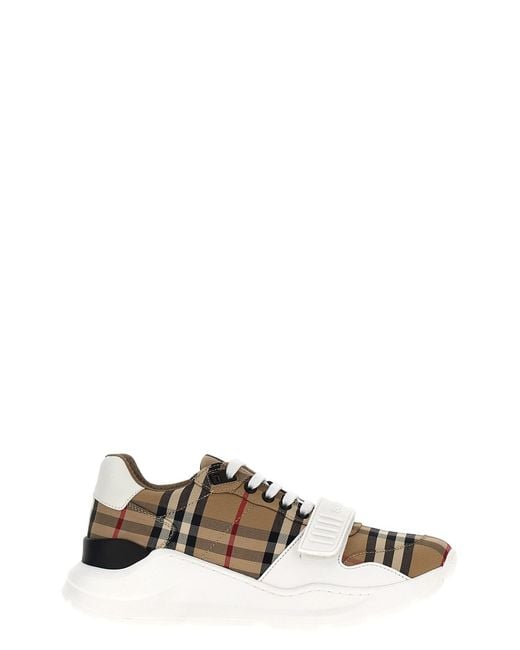 Burberry Multicolor Check Sneakers for men