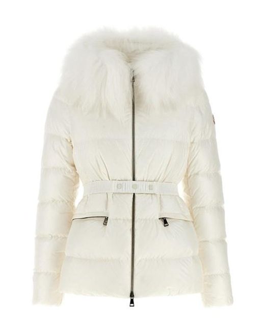 Moncler White 'Boed' Down Jacket