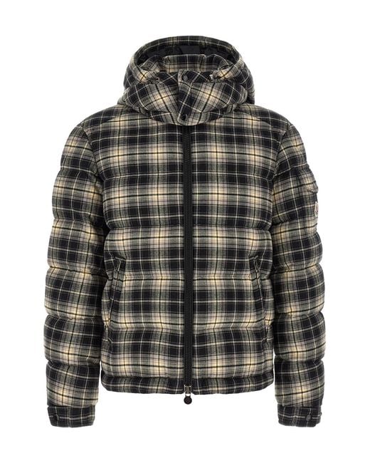 Moncler Black 'airor' Check Down Jacket for men