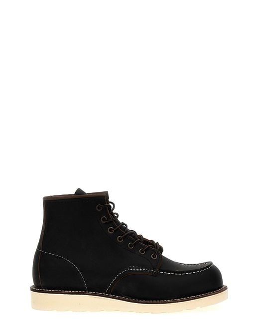Red Wing Black 'classic Moc' Ankle Boots for men