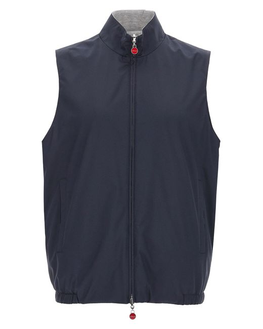 Kiton Blue Reversible Vest for men