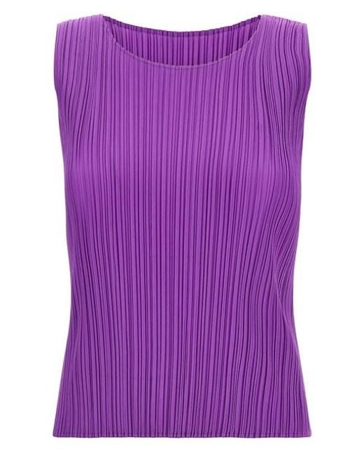 Pleats Please Issey Miyake Purple 'monthly Colors: August' Top