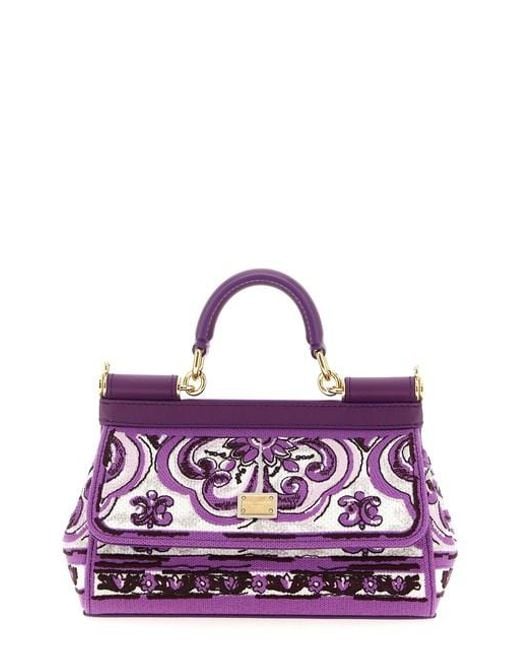 Dolce & Gabbana Purple 'sicily' Small Handbag