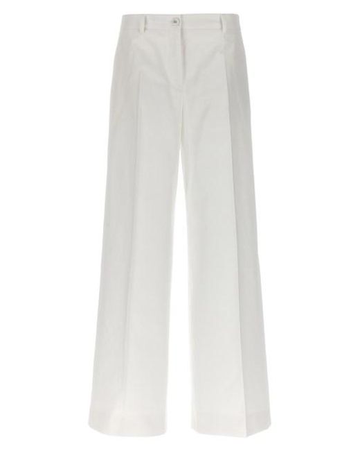 Dolce & Gabbana White Flare Pants