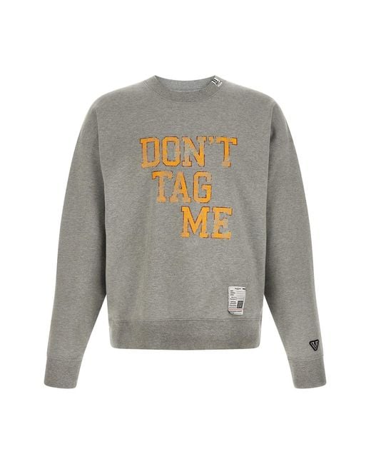 Maison Mihara Yasuhiro Gray 'don't Tag Me' Sweatshirt for men