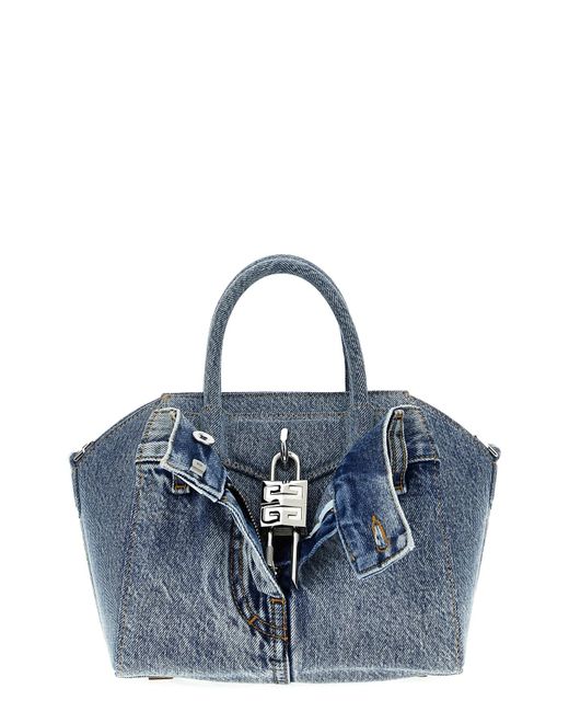 Givenchy Blue 'antigona Lock' Mini Handbag for men