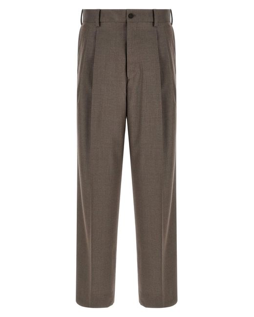 Ssstein Brown Wool Pants for men
