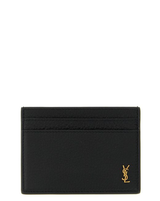 Saint Laurent Black 'tiny Cassandre' Card Holder for men