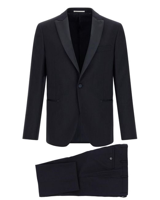 Pal Zileri Blue Wool And Satin Dress for men