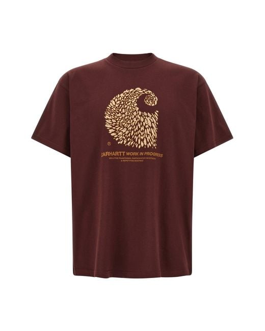 Carhartt Red 'entrance' T-shirt for men
