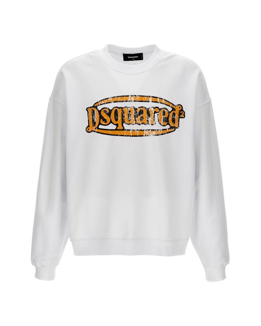 DSquared² White Logo Sweatshirt for men