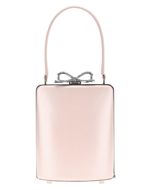 Self-Portrait Pink Leather Mini Bow' Handbag