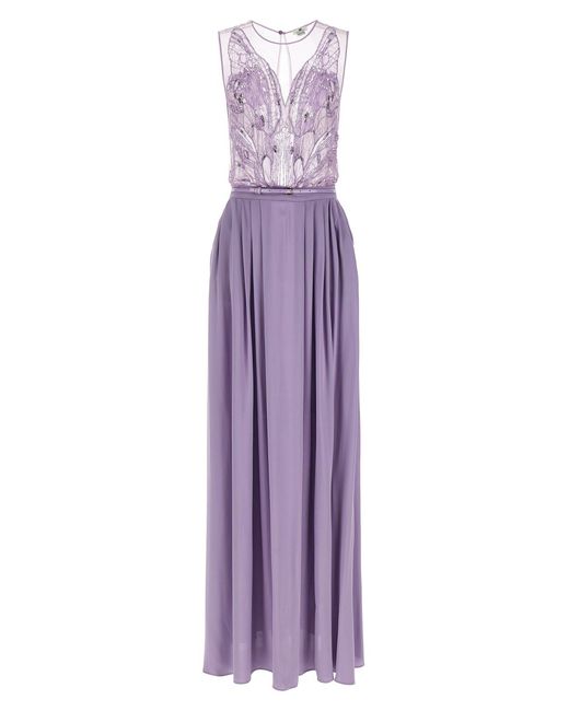 Elisabetta Franchi Purple 'red Carpet' Dress