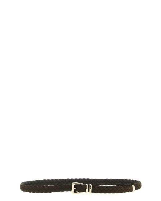 Brunello Cucinelli Black Braided Calf Belt for men