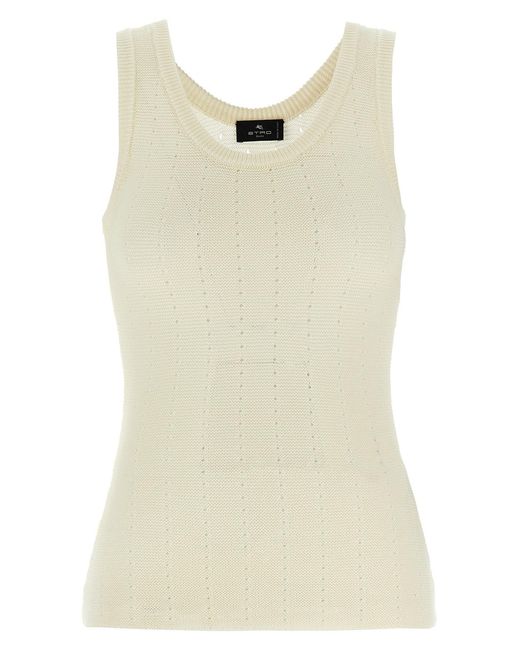 Etro Natural Punched Top