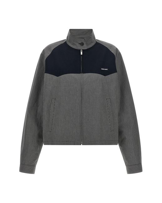 Miu Miu Black Blouson Vichy Check