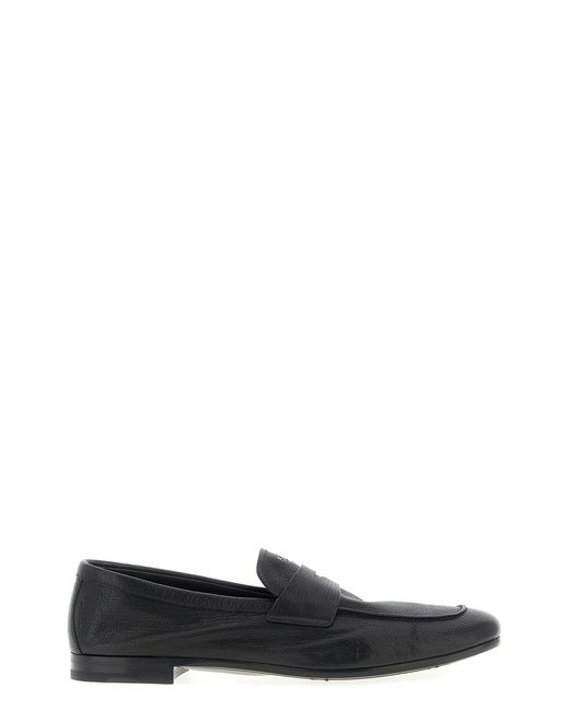 Prada Black Leather Loafers for men